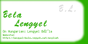 bela lengyel business card